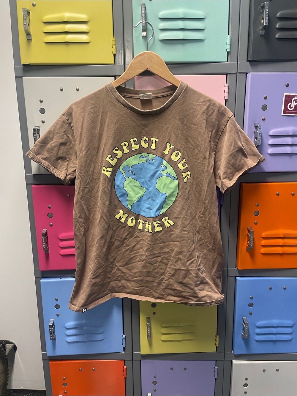 Respect Your Mother Brown Graphic Tee